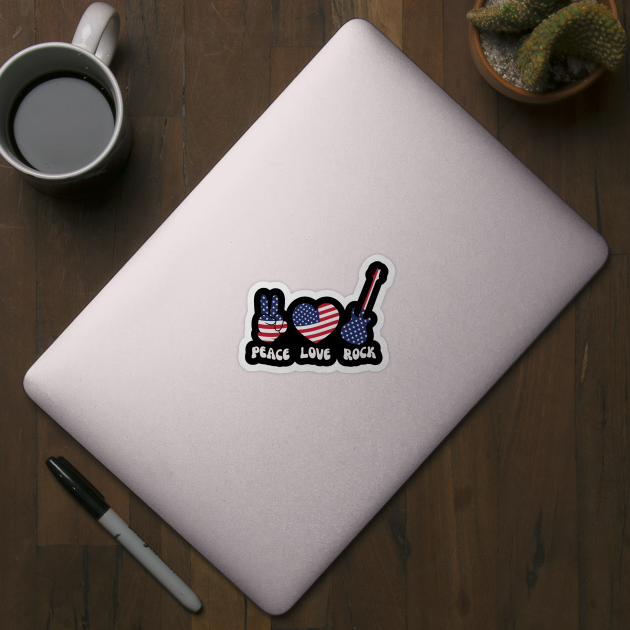 Peace Love Rock USA 4th Of July by The WYLD Tribe
